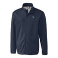 thumbnail image 2 of Men's Cutter & Buck Navy Gwinnett Stripers Clique Trail Eco Stretch Softshell Full-Zip Jacket, 2 of 3
