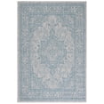 thumbnail image 2 of SAFAVIEH Courtyard Desi Medallion Indoor/Outdoor Area Rug, Light Grey/Aqua, 5'3" x 7'7", 2 of 9