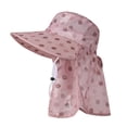 thumbnail image 3 of ROHUUQUE Women Boonie Hats UV Protection Full Face & Neck Cover Breathable Polka Silk Tea-Picking Sun Hat for Summer Outdoor Pink, 3 of 7
