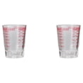 thumbnail image 4 of Bewildely Taza medidora de vidrio con escalas Vasos de onza de chupito Cocina para hornear Vino Rojo/60ml 2Conjunto, 4 of 6