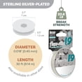 thumbnail image 4 of The Beadsmith Flex-Rite Beading Wire - 19-Strand, 0.018" Dia, Sterling Silver-Plated, 30 ft, 4 of 8