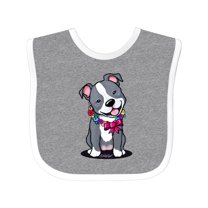 Inktastic Smiling Pit Bull Boys or Girls Baby Bib