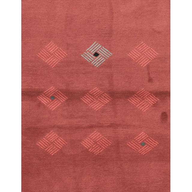 Ahgly Company Tapis d'Intérieur Rectangulaire Abstrait Rouge, 4 Pieds x 6 Pieds