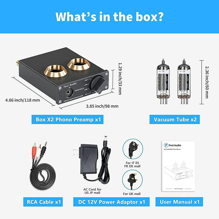 Box X2 Phono Preamp - HiFi MM Turntable Preamplifier – Fosi Audio