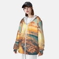 thumbnail image 3 of Fotbe Tropical Sunset Beach Scene Chaqueta con Protección Solar UPF 50+ para Hombre y Mujer, Camisa con Capucha y Bolsillos-XX-Large, 3 of 7