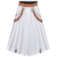 thumbnail image 6 of Halloween Costume Pop Star Stage Outfit Black Gold Crop Top and Long Skirt 2-Piece Outfit,Pop Idol Dress Up Set for Halloween,Cosplay and Theme Parties,Size 140, 6 of 7