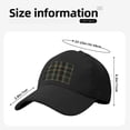 thumbnail image 2 of Baseball Cap Bent Eaves Design 6 Piece Cap Body Breathable Not Hot Plastic Cap Drag For Daily Travel Vacation Springgreen Buffalo Plaid Check Tartan Scotland_99154_3 Black, 2 of 8