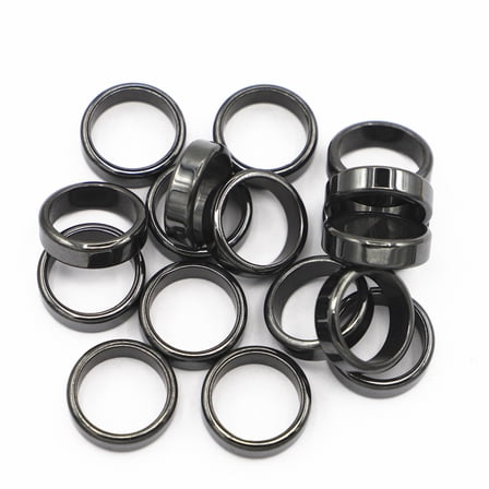 18 pc Non-Magnetic Hematite Plain Band Ring US Size 14(23mm)