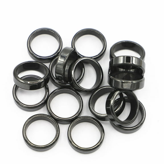 18 pc Non-Magnetic Hematite Plain Band Ring US Size 14(23mm)