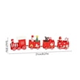 thumbnail image 3 of Christmas Wooden Train Set, Four-Section Mini Train Set Christmas Decorations, Christmas Toys Under Xmas Tree for Party Favor Home Decor, 3 of 6