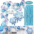 thumbnail image 1 of 78PCS Blue Balloons Garland Arch Kit Purple  Blue  Snowflakes  White  Chrome Balloons  Perfect For Christmas  Birthdays & Baby Showers, 1 of 7