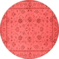 thumbnail image 1 of Ahgly Company Indoor Round Oriental Red Traditional Area Rugs, 3' Round, 1 of 4