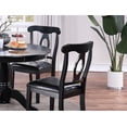 thumbnail image 3 of Al Fresco 5 Piece Dining Table Set, Round Dining Table and 4 Kitchen Chairs with Cushion Fabric, Black, 3 of 6