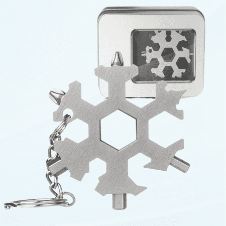 Snowflake Multi Tool 19-in-1 Stainless Steel Multitool Keychain Bottle Opener/Screwdriver/Portable Outdoor Travel Camping Multi Function Pocket MultiTool Gadgets for Men