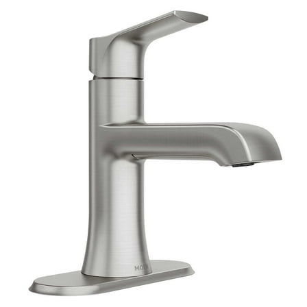 Open Box Moen Liso Spot Resist Brushed Nickel One Handle Bathroom Faucet