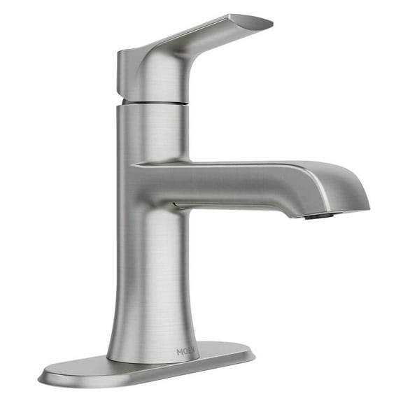 Open Box Moen Liso Spot Resist Brushed Nickel One Handle Bathroom Faucet