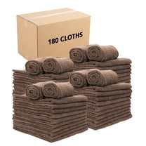 Arkwright Microfiber Cleaning Cloths (Bulk Case of 180), 16x16, Reusable, Brown