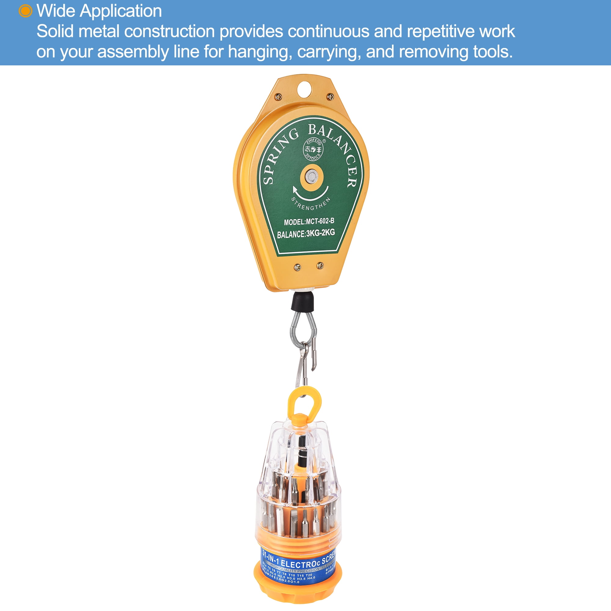 Unique Bargains Retractable Spring Balancer Tool Holder for Assembly-line 6.6 lb -11.02 lb