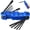 12-Piece Metric (Folding - Blue), variant on 32-Piece Hex Key Wrench Set, Metric and SAE Allen Wrenches (0.028-3/8 inch, 0.7-10 mm) L Shape Allen Keys, Chrome Vanadium Steelwith 2x Extension Handle