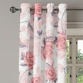 thumbnail image 3 of Ambesonne Grommet Curtain, , 50"x84", White Coral and Rose, 3 of 5