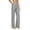 Black Pants, variant on Htigea Cotton Linen Plaid Pants for Women Summer Elastic Waisted Straight Leg Slacks Casual Beach Travel Vacation Pant with Pockets Green M