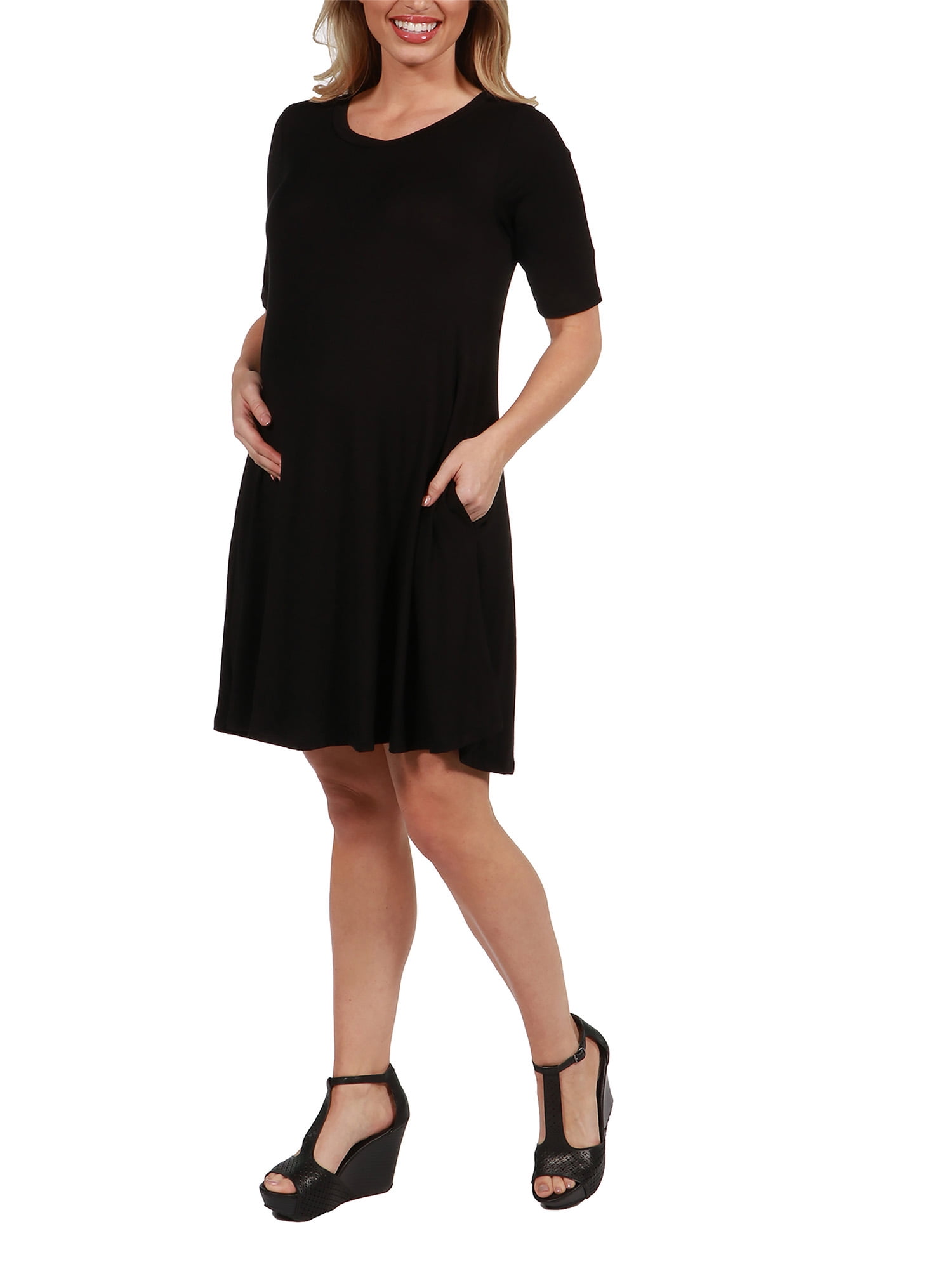 24/7 Maternity Pocket Mini Dress