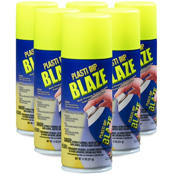 Plasti Dip Rubber Spray Paint Matte Blaze Yellow, 11oz (6 Pack)