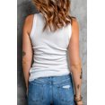 thumbnail image 1 of ABPHQTO Camiseta de tirantes de canalé con estampado de leopardo y flores blancas Be Kind para mujer, 1 of 5