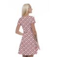 thumbnail image 2 of Women’s A Line Ikat Summer Dress, Retro Triangle Arrangement, Cross Wrap V Neck, 6 Sizes, by Ambesonne, 2 of 2