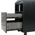 thumbnail image 4 of Glass Glow Pedicure Trolley Black/Dark Gray Cart for Nail Salon Furniture & Equipment, 4 of 7