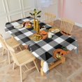 thumbnail image 3 of Checkered Halloween Pumpkin Pattern Rectangle Tablecloth 60"x120",Waterproof Polyester Rectangle Table Cloth, Wipeable Spillproof Polyester Tablecloth for Dining, Camping, Indoor and Outdoor, 3 of 6