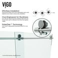 thumbnail image 4 of Vigo Vg6080cl6074 Ferrara 74" High X 61" Wide Sliding Frameless Shower Door - Chrome, 4 of 7