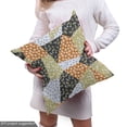 thumbnail image 5 of Ambesonne Spring Fabric by the Yard Upholstery, Flowers Colorful Geometric, 2 Yards, Pale Vermilion and Khaki, 5 of 5