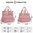 thumbnail image 3 of Bolsa de almuerzo Weitars con doble compartimento, a prueba de fugas, 15 L, rosa, 3 of 8