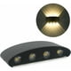 thumbnail image 2 of Aplique de pared interior LED negro Lámpara de pared moderna de 8 W, accesorio de aluminio, punto de noche arriba abajo en la sala de estar, pasillo, escalera, acceso al dormitorio (blanco cálido),, 2 of 5