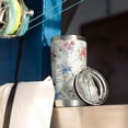 thumbnail image 3 of 20oz Tumbler with Lid and Straw Stainless Pioneer Flower Steel Vacuum Insulated Water Coffee Tumbler Cup, Double Wall Vacuum Insulated Travel Mug Reusable Tumblers for Ice Drinks, Hot Beverage, 3 of 7