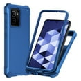 thumbnail image 2 of Phone Case for HMD Vibe (Straight Talk/ TracFone),  Full Body  TPU Cover Case + Ring/ Tempered Glass (Blue), 2 of 7