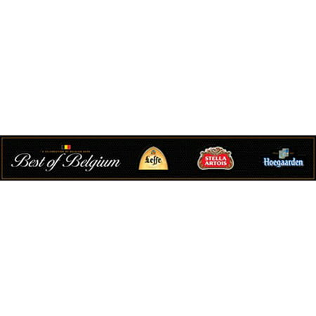 Best of Belgium Bar Mat Stella Artois Hoegaarden Leffe, Commercial Grade Rubber Made to Last By Inbev Belgian Beer