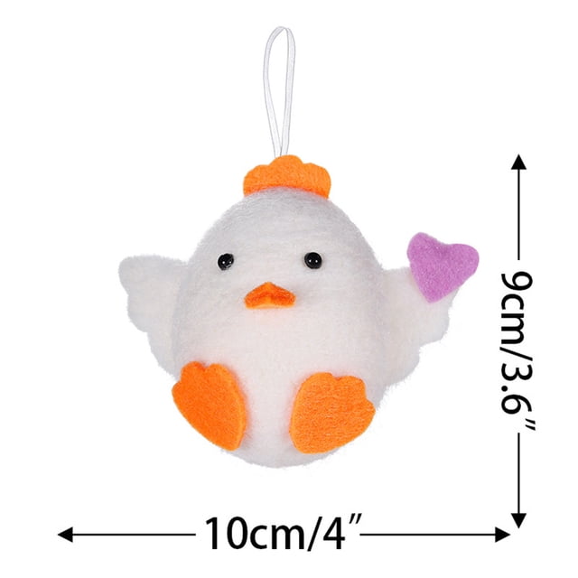 Decoración de Lana Colgante de Pollo de Imitación