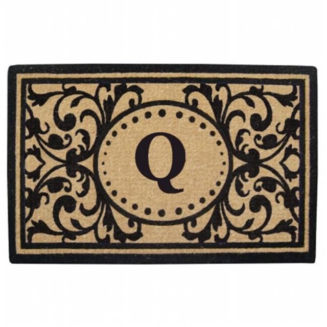 Nedia Home O2325Q 30 x 48 Po Heavy Duty Coco Mat Monogrammé Q