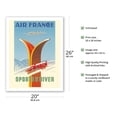thumbnail image 2 of Winter Sports (Sports D’Hiver) - France - Four-Man Bobsleigh - Vintage Airline Travel Poster by Alexis Kow c.1951 - Fine Art Matte Paper Print (Unframed) 20x26in, 2 of 4