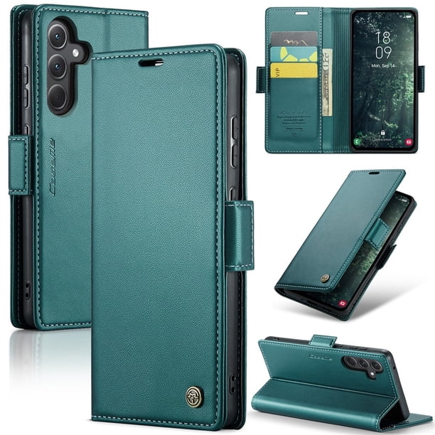 CaseMe Funda de Cuero para Samsung Galaxy A35 5G con Bloqueo RFID, para Samsung Galaxy A35 5G Funda para Mujer Hombre Tarjetero Cierre Magnético Funda Tipo Folio para Samsung Galaxy A35 5G