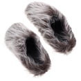 thumbnail image 4 of 1 par de pantuflas cálidas con borlas unisex para hombre y mujer, de felpa, peludas, para interior y exterior, cómodas pantuflas de casa para invierno, talla 42-43, 4 of 8