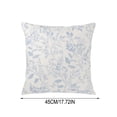 thumbnail image 3 of YingYouFu Light Blue Floral Throw Pillow Cover, Botanical Vintage Cushion Case for Sofa, Soft Embroidered Pillowcase for Home Couch Bedroom Patio Decor, 3 of 7