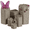 Burlap, variant on Novel Box Beige Linen 6 Packs Hexagonal Display Risers Stand - Jewelry Stands in Multi-sizes