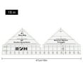 thumbnail image 2 of Creative Ruler 90 Degree Double Strip Ruler Non-Slip Quarter Square Triangle Cutting Guide For Sewing, 2 of 14
