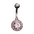 thumbnail image 2 of fastboy Navel Belly Button Ring Barbell Rhinestone Crystal Ball Piercing Body Jewelry, 2 of 2