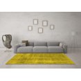thumbnail image 3 of Ahgly Company Machine Washable Indoor Rectangle Abstract Yellow Modern Area Rugs, 8' x 12', 3 of 4