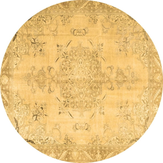 Ahgly Company Indoor Round Persian Brown Traditional Area Rugs, 8' Round