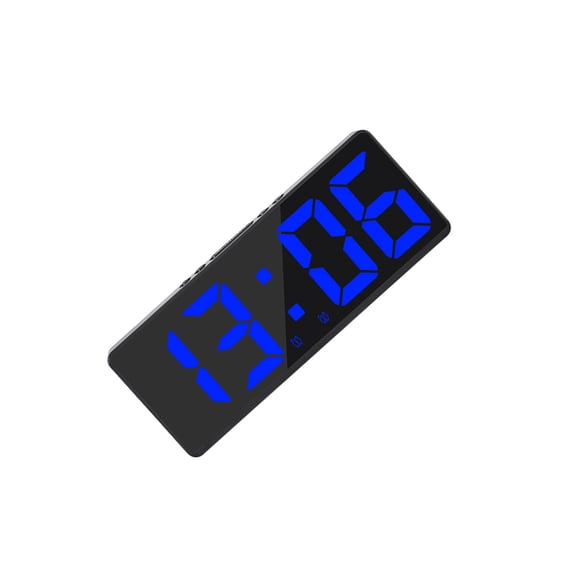 Cateissary Reloj Digital LED, pantalla de fecha de estilo Simple, reemplazo Rectangular, 2 modos, 5 engranajes, función de repetición, alarmas, Decoración del hogar tipo 8 Cateissary HA084277-08B
